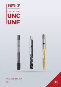 Machos em polegadas UNC e UNF